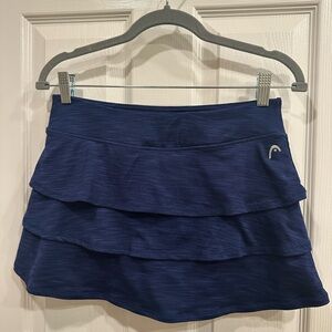 Head Tiered Navy Tennis Skirt